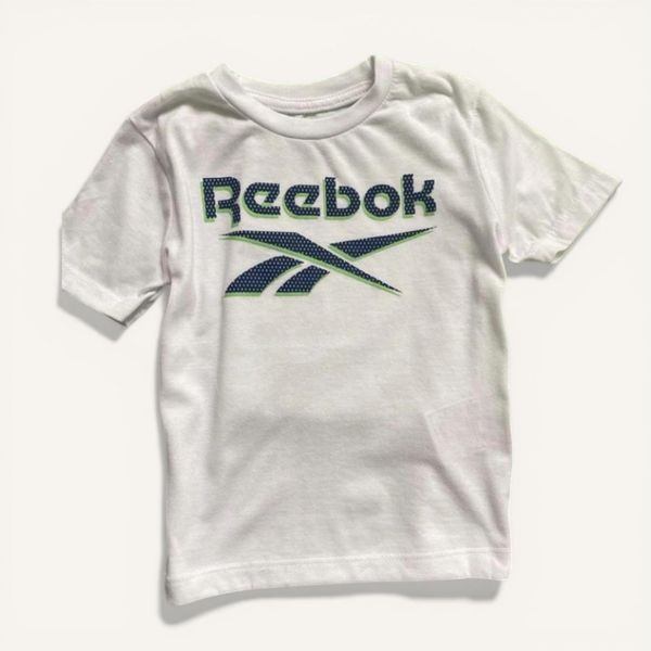 Костюм Reebok спортивний комплект трійка 2 футболки + тани дитячий на хлопчика 98 см (2-3 роки) зелений, білий, синій 132033893 фото
