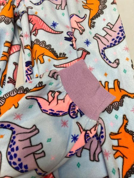 Штани Primark домашні піжамні велюрові дитячі на дівчинку малюнок Динозаври 110 см (4-5 років) блакитні 102260671 фото