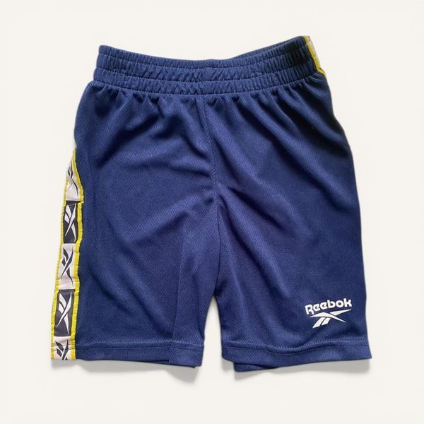 Костюм Reebok спортивний комплект трійка майка + футболка + шорти дитячий на хлопчика 104 см (3-4 роки) жовтий, сірий, синій 132033881 фото