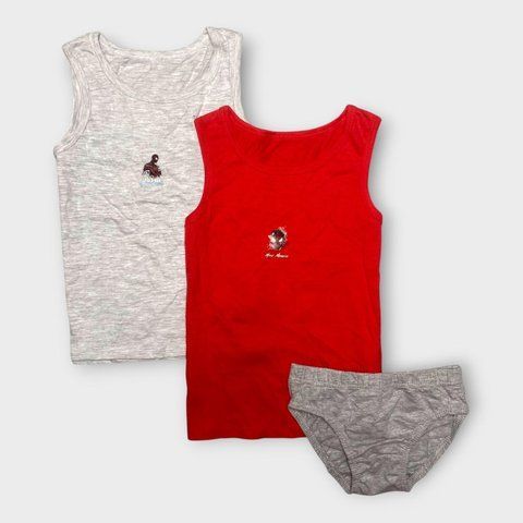 Комплект білизни Primark набір білизняний майка 2 шт. + труси SpiderMan Людина Павук 110 см (4-5 років) червоний, сірий 125902394 фото
