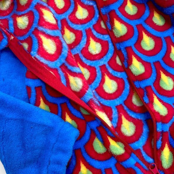 Комбінезон кігурумі Onesie теплий плюшевий дитячий на хлопчика Птах 110-116 см (4-6 років) синій, червоний 115309470 фото