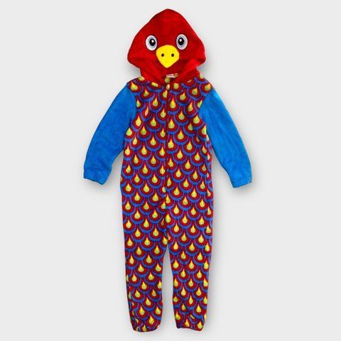 Комбінезон кігурумі Onesie теплий плюшевий дитячий на хлопчика Птах 122-128 см (6-8 років) синій, червоний 115309478 фото