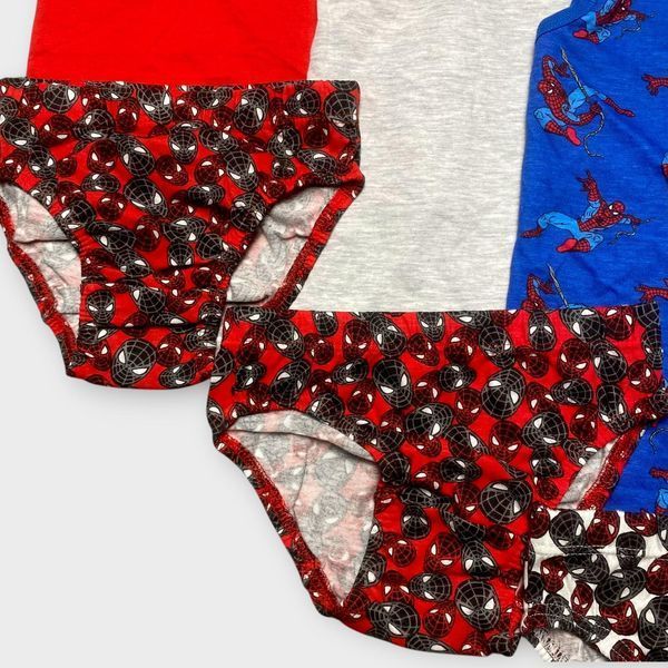 Комплект білизни Primark набір білизняний майка 3 шт. + труси сліпи 3 шт. дитячий на хлопчика Людина Павук Spider-Man Спайдермен 116 см (5-6 років) червоний, сірий, синій 125901979 фото