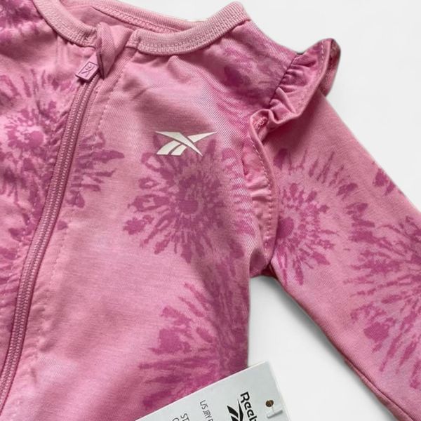 Ромпер Reebok чоловічок, сліп в комплекті з пов'язкою на дівчинку 62 см (0-3 міс) рожевий 132490062 фото