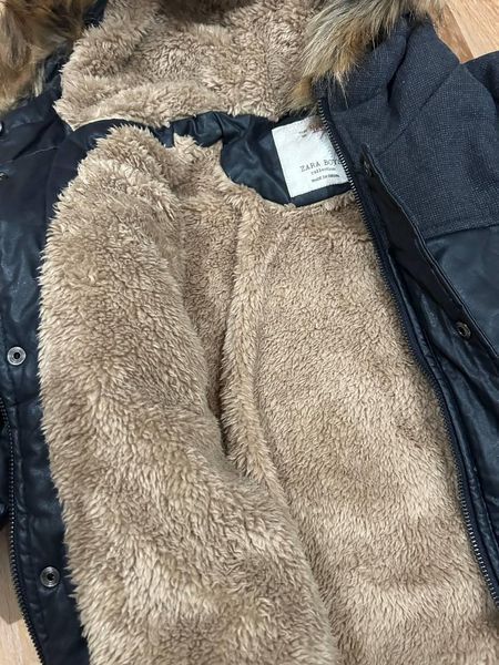 Куртка Zara тепла зимова дитяча на хлопчика 152 см (11-12 років) сіра 148875500 фото
