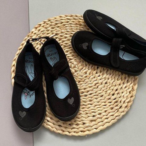 Туфлі George капці текстильні дитячі на дівчинку 32р. чорні 83097887 фото