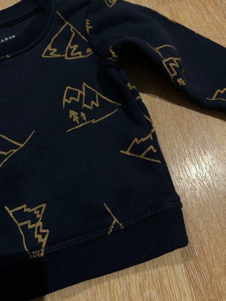 Кофта світшот Primark теплий на флісі дитячий на хлопчика 68 см (3-6 міс) синя 152373073 фото