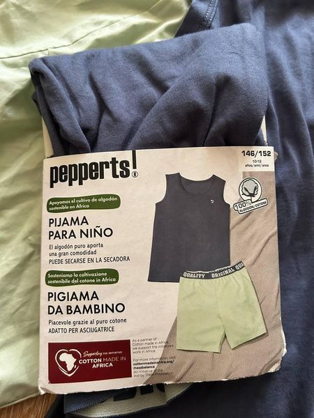 Костюм Pepperts комплект / піжама майка, шорти дитячий на хлопчика 134-140 см (8-10 років) синій, зелений 136184942 фото