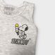 Майка Primark дитяча на хлопчика бавовняна з малюнком на спині Снупі Snoopy 62 см (0-3 міс) сіра 110691124 фото 2