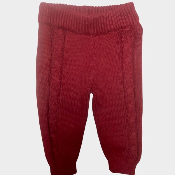 Костюм Lupilu в'язаний дитячий трикотаж кофта + штани 50-56 см (0-2 міс) бордовий 128588267 фото