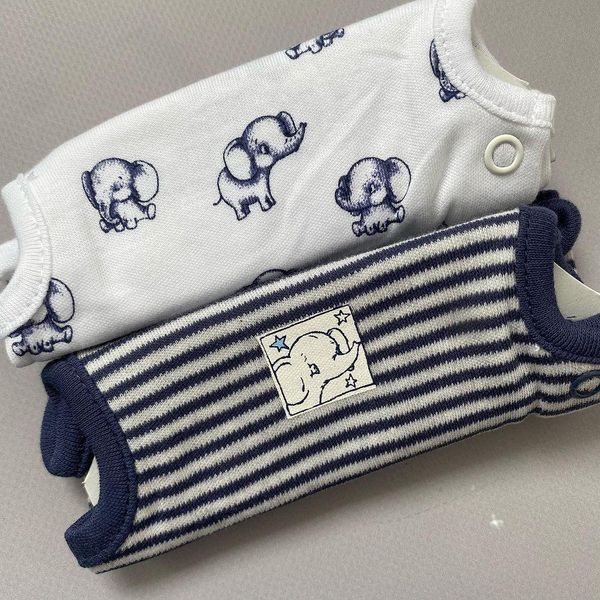 Боді George набір 3 шт tiny baby (ранній малюк) вага 1,5 кг 46 см сірий, синій, білий 85540004 фото