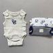 Боді George набір 3 шт tiny baby (ранній малюк) вага 1,5 кг 46 см сірий, синій, білий 85540004 фото 1
