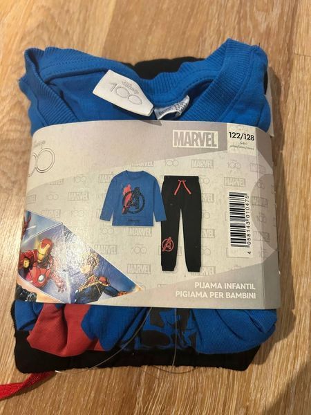 Піжама Lupilu домашній комплект кофта + штани з бавовни Людина Павук SpiderMan дитяча на хлопчика 122-128 см (6-8 років) синя, чорна 136348989 фото