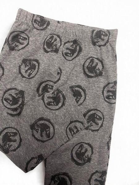 Штани Primark піжамні домашні бавовняні дитячі на хлопчика принт динозавр 92 см (1,5-2 роки) сірі 102217870 фото