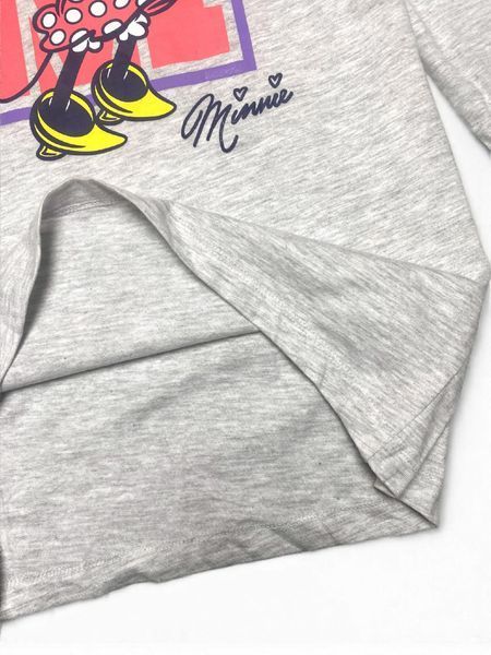 Кофта реглан Primark лонгслів бавовняний дитячий на дівчинку Мінні Маус 152 см (11-12 років) сірий 102111300 фото