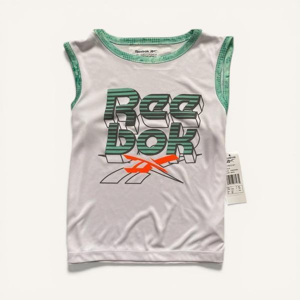 Костюм Reebok спортивний комплект майка + шорти дитячий на хлопчика 110 см (4-5 років) білий, зелений 132033049 фото