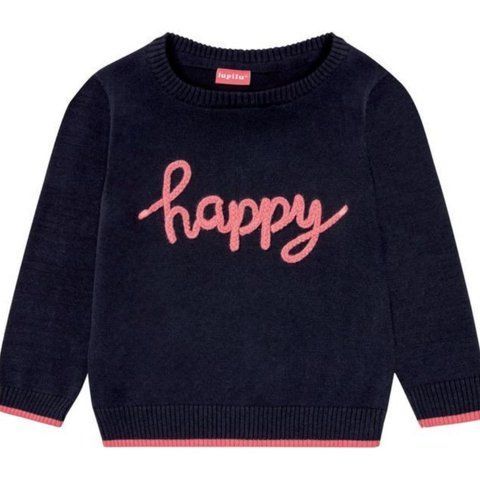 Кофта Lupilu светр джемпер дитячий для дівчинки Love 110-116 см (4-6 років) синій 96693045 фото